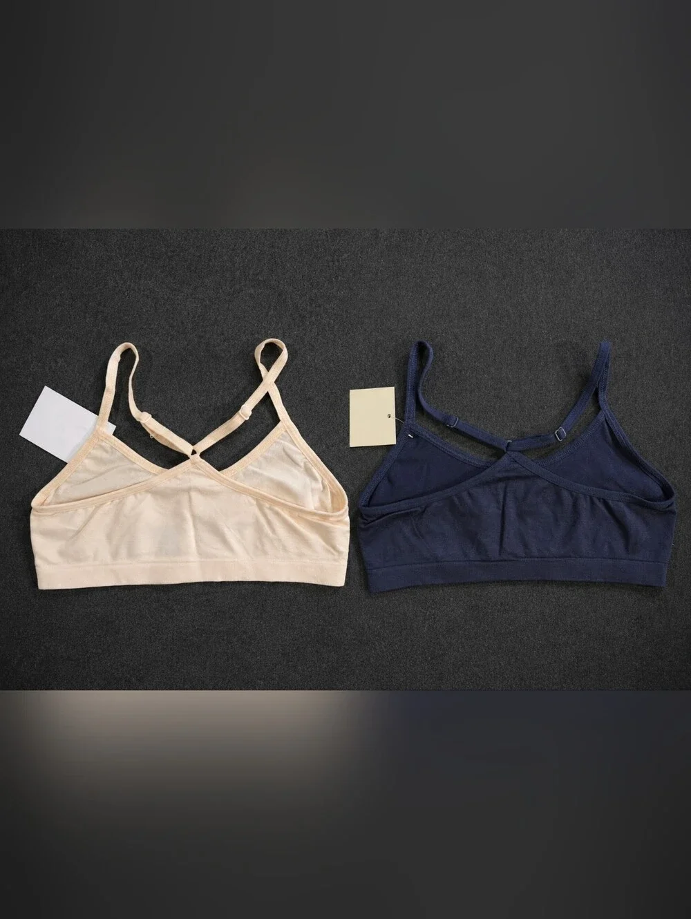 NWT Calvin Klein Girls Bralette Bundle Size SM Cream & Navy - Picture 2 of 3